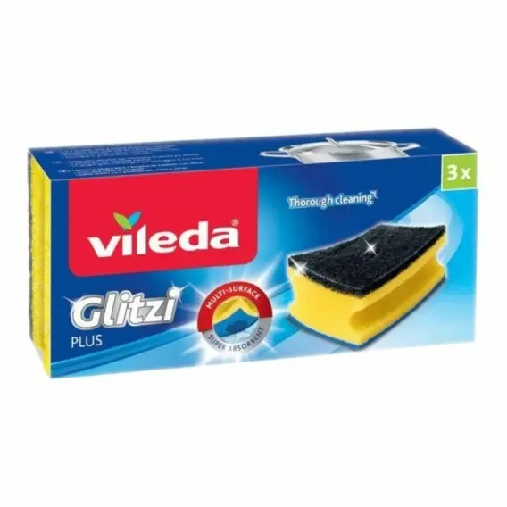 Vileda Zmywak Gąbka Glitzi Plus 3szt 138203 SI... Lumarko Wyjątkowa oferta